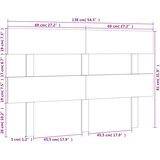  Uzglavlje za krevet sivo 138 x 3 x 81 cm od masivne borovine | Eponuda.com