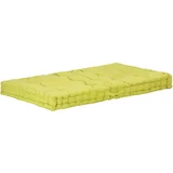 vidaXL Paletni podni jastuk pamučni 120 x 80 x 10 cm zeleni