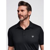 Ombre Stylish men's stretch fabric polo shirt - black | Shoptok.si