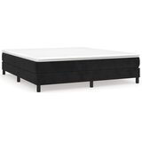  Okvir za krevet s oprugom crni 160x200 cm baršunasti | Shoptok.si