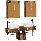  Set ormarića za kupaonicu 5 pcs Staro drvo 53 x 15,5 x 70 cm | shoptok.hr