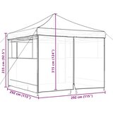  za svadbe - šator za zabave Bež 292 x 292 x 315 cm Oxford tkanina | shoptok.hr