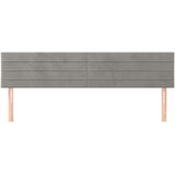  Posteljno vzglavje 2 kosa svetlo sivo 80x5x78/88 cm žamet, (20953826) | Shoptok.si