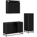  Set namještaja za kupaonicu 3 kom. Crni hrast 90 x 33 x 60 cm | shoptok.hr