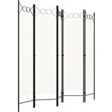 vidaXL Paravan 5-delni kremno bel 200x180 cm | Shoptok.si