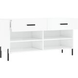 Klupa za cipele sjajna bijela 102x35x55 cm konstruirano drvo | shoptok.hr