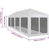 vidaXL Šator za zabave s 10 mrežastih bočnih zidova 12 x 3 m | shoptok.hr