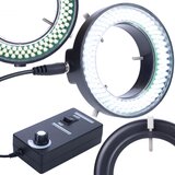 Rosfix OSVETLJEVALNIK ZA MIKROSKOP 144XLED – NASTAVLJIVA SVETLOST, Ø60–95 MM, VGRAJEN NAPAJALNIK, (5000068605) | Shoptok.si