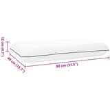  Vzglavnik za spanje Enobarvno Bela 80 x 40 x 12 cm, (5000148592) | Shoptok.si