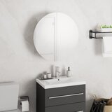 vidaXL Kupaonski ormarić s okruglim ogledalom LED bijeli 40x40x17,5 cm Cijene