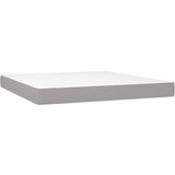 vidaXL Box spring postelja z vzmetnico svetlo siva 180x200 cm blago | Shoptok.si