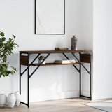  Konzolni stol s policama boja smeđeg hrasta 105x30x75 cm | shoptok.hr