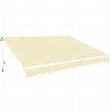 vidaXL ročno zložljiva tenda 600 cm krem | Shoptok.si