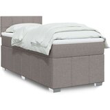  Krevet s oprugama i madracem smeđesivi 90x190 cm od tkanine | shoptok.hr