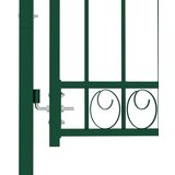  Vrata za ogradu EMMEN s šiljcima čelik 103x117 cm zelena | shoptok.hr