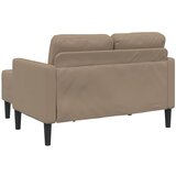  Dvosjed s ležaljkom L-oblikovani Cappuccino 125 cm umjetna koža | shoptok.hr