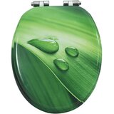  Toaletna daska s mekim zatvaranjem MDF zelena s uzorkom kapi | shoptok.hr