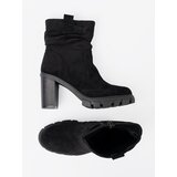 Shelvt Stylish black ankle boots with a crinkled upper | shoptok.hr