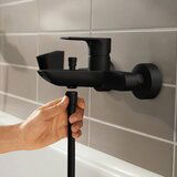 Hansgrohe 72450670 rebris e stenska armatura za kad črna | Shoptok.si