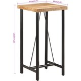  Barski stol 55x55x107 cm masivno drvo manga i željezo | shoptok.hr