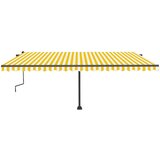  Ročno zložljiva tenda z LED lučkami 500x350 cm rumena in bela, (21089209) | Shoptok.si