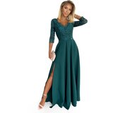 Numoco Elegant long dress with lace neckline | shoptok.hr