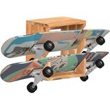  Zidni držač za skateboard 25 x 20 x 30 cm masivno drvo bagrema | Eponuda.ba