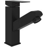 vidaXL Slavina za umivaonik s funkcijom izvlačenja crna 157 x 172 mm | shoptok.hr