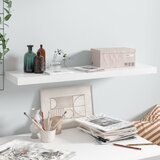 vidaXL plutajuća zidna polica visoki sjaj bijela 90x23,5x3,8 cm MDF Cijene