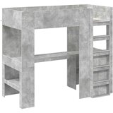  Okvir kreveta na kat s stolom Betonski sivi 100 x 200 cm | shoptok.hr