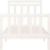  Okvir za krevet od masivne borovine bijeli 100 x 200 cm | shoptok.hr