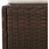 LEŽAJ za sunčanje s krovom smeđi 200 x 114 x 128 cm poliratan | shoptok.hr