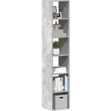 vidaXL Knjižne omare 2 kosa zložljiva betonsko 30x30x80 cm inž. les Cene