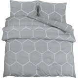  Set posteljine za poplun sivi 220 x 240 cm pamučni | shoptok.hr