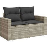 vidaXL 7-dijelni set vrtnih sofa svjetlosivi od poliratana | shoptok.hr