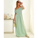 Resti Green women's patterned midi dress - Clothing | Shoptok.si