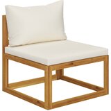 Maison Chic Vrtna garnitura - Vrtni pohištvo set z blazino in mizico trden akacijev les, (21797481) | Shoptok.si