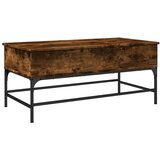 Furnova Klubska mizica dimljen hrast 100x50x45 cm inžen. les in kovina, (21913779) | Shoptok.si