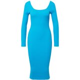 Glamorous Pletena obleka cijansko modra | Shoptok.si