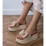 Gemre Brown platform flip-flops with a bow Ados | ePonuda.com