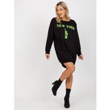 Fashion Hunters Black and green oversize long sweatshirt Cijene