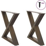  noge za mizo za kavo 2 kosa naravno jeklo 60x(42-43,3) cm jeklo Cene