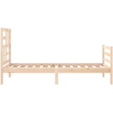  Posteljni okvir z vzglavjem 100x200 cm trden les | Shoptok.si