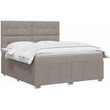  LED okvir za krevet s madracem Sivosmeđa 160 x 200 cm Tkanina | shoptok.hr