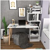 Hanah home Vina Bijeli radni sto 133x55x146.4cm, Bijela | Eponuda.ba