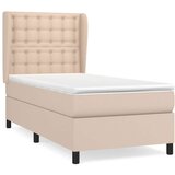  Krevet s oprugama i madrac cappuccino 80x200 cm od umjetne kože | shoptok.hr
