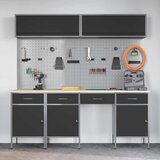  Set radnih ormarića s ladicama s pohranom 10 kom. Crna | shoptok.hr