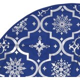 vidaXL Luksuzna podloga za božićno drvce s čarapom plava 122cm tkanina | shoptok.hr
