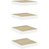 Maison Chic 4 kosi Stenske Police - Viseče police barva hrasta in bela 23x23,5x3,8 cm MDF, (21758669) Cene