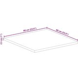 vidaXL Mizna plošča 60x60x2,5 cm kvadratna trden akacijev les | Shoptok.si